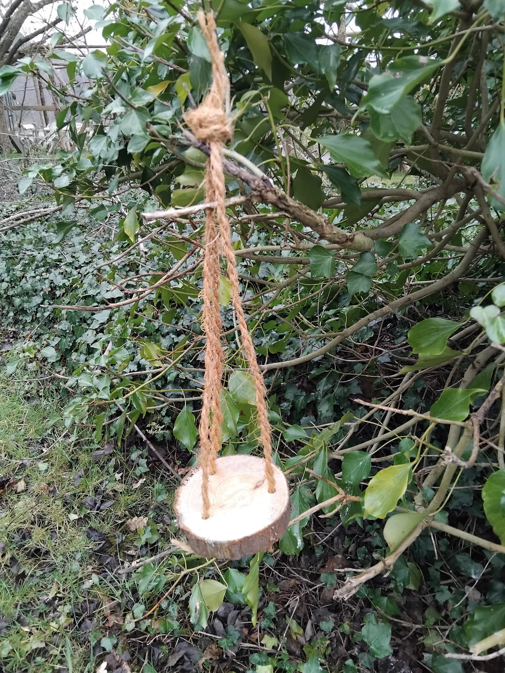 Handmade Bird Feeder, Reclaimed Wood Hanging Feeder, Small Garden Bird Table, Eco-Friendly Gift for Bird Lovers
