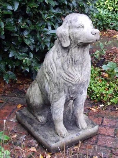 C4704 Golden Retriever garden statue, 81cm high stone dog ornament